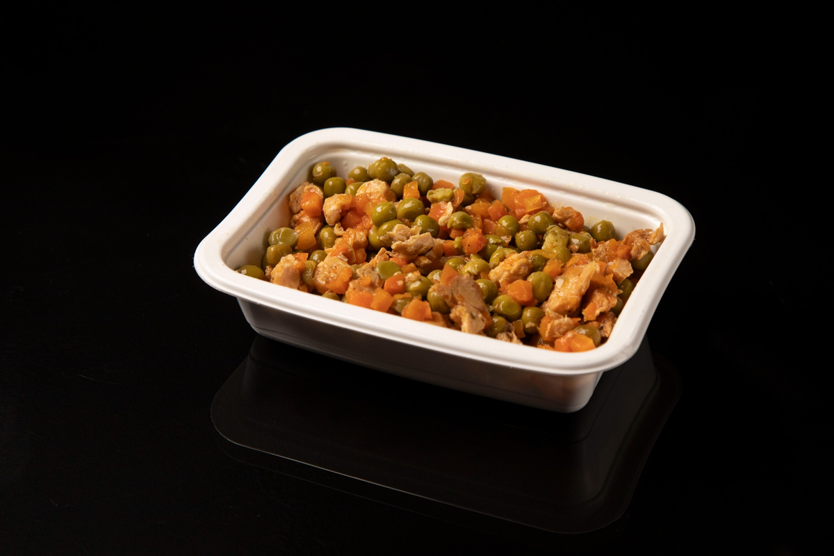 Pollo limone e rosmarino con Carote e Piselli