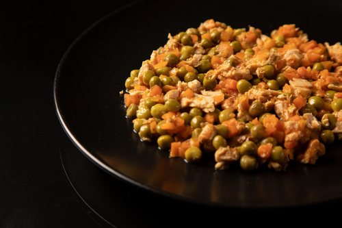 Pollo limone e rosmarino con Carote e Piselli