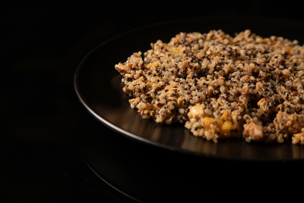 Quinoa con Zucca, Pollo e Lenticchie