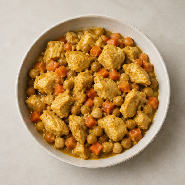 Pollo al Curry con Ceci e Carote