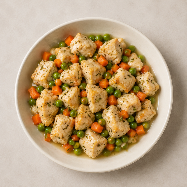 Pollo limone e rosmarino con Carote e Piselli